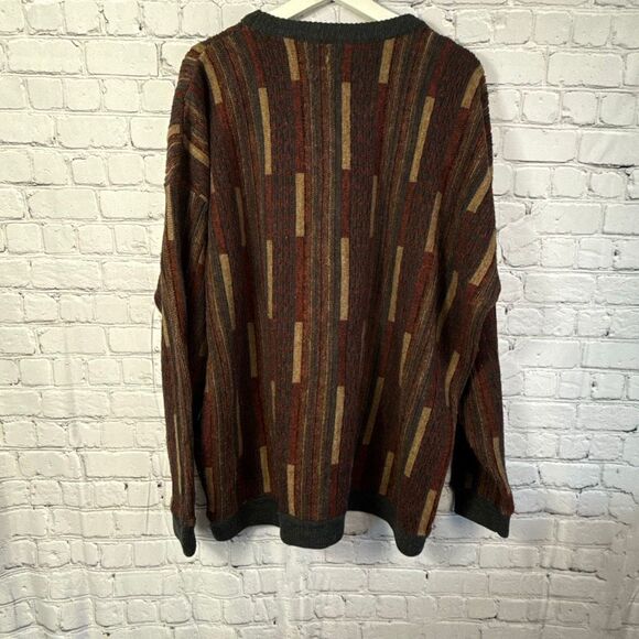 Vintage Megalos Coogi Style Knit Sweater Size 3X - Picture 6 of 7
